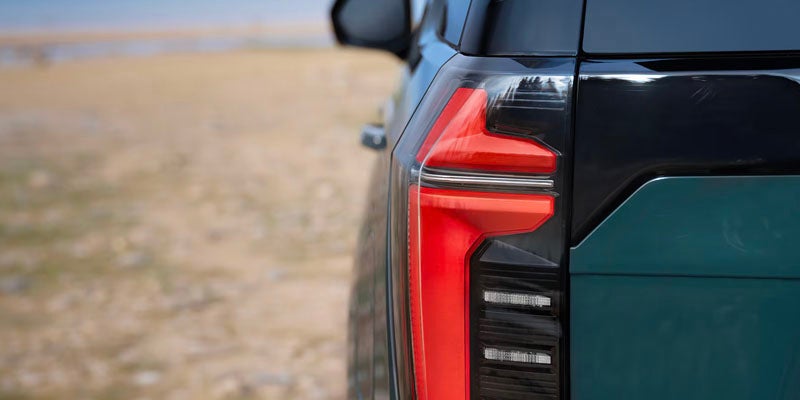 The taillight detail of the 2025 Chevrolet Tahoe in Newton Falls, OH